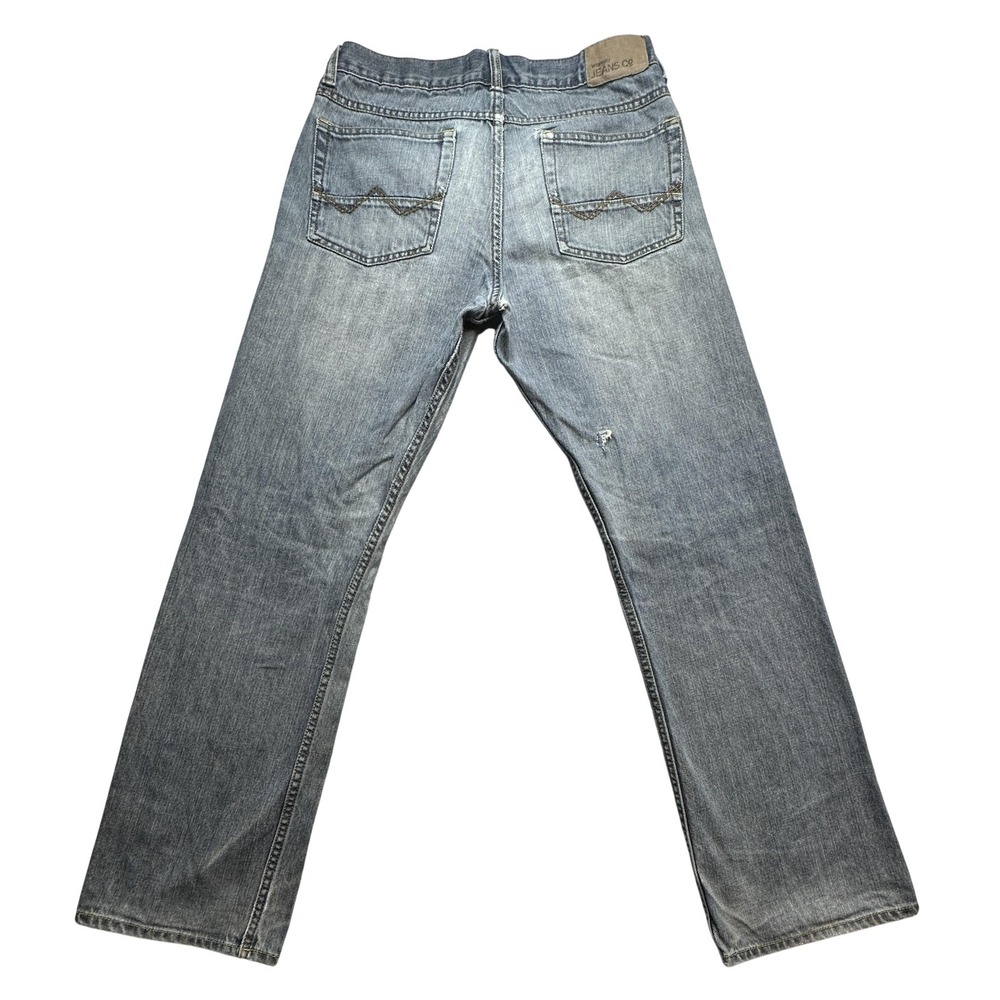 Wrangler Jeans‎ Co Relaxed Straight Jeans Mens (30x29) Blue Distressed Denim